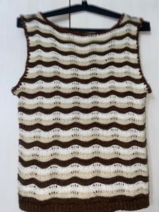 Vintage Crochet Knit Vest