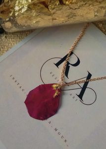 Resin Rose Petal Pendent
