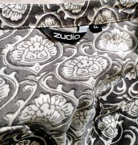 Dark Grey Printed XL Kurta