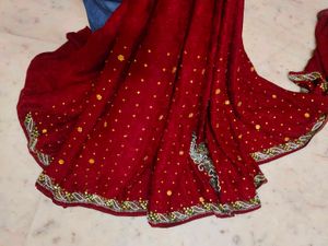Beautiful 😍 Red ♥️ Work Saree