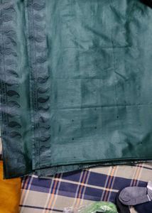 new Green Banarasi art Silk Saree