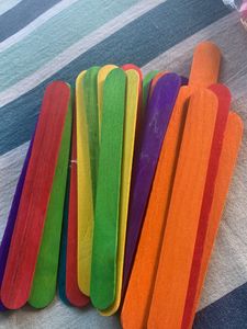 Colourful Sticks And Cotton Pom Po