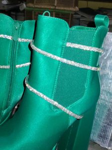 Green Platform Boots