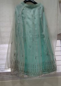 Light Green Lehenga Choli Stitched Set