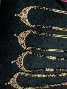1 Gram Gold Nallapusa(Black Beads) Long Chain