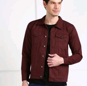 Maroon Denim Jacket