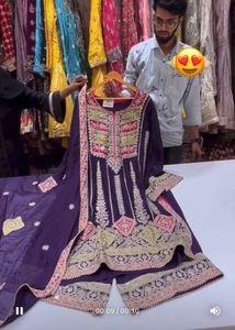 Elegant Purple Kurta Set with dupatta