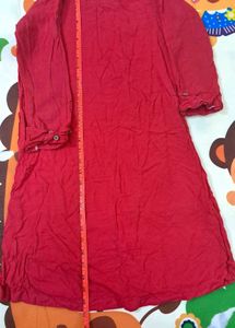 Cotton  Kurti  Dark Pink Color.