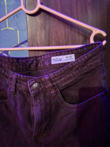 Brown Denim Jeans(MomFit)