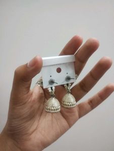 Silver Design Jhumka (sale!)