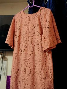 Elegant Lace Midi Dress For Girls And Women