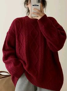 Burgundy Knit Sweater