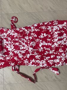 Red Bodycon Dress With Belt
