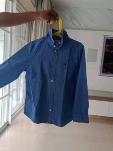 Blue Polka Dot full sleeve shirt for boy age 6-8