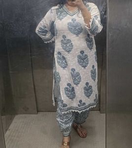 Printed Kurta Set Afghani salvar