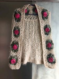 Floral Wool Shrug