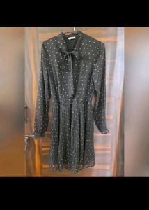 Black georgette summer dress