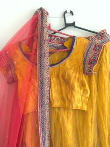 Elegant Yellow Lehenga Choli