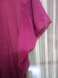Burgundy Flutter Sleeve Top