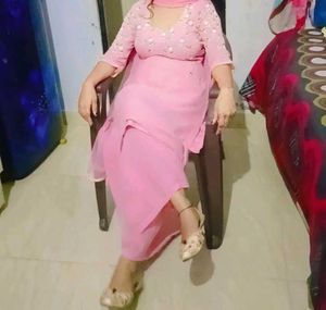 Pink Embellished Shrara Suit