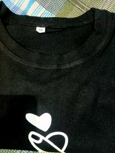 Black Graphic Print Tee
