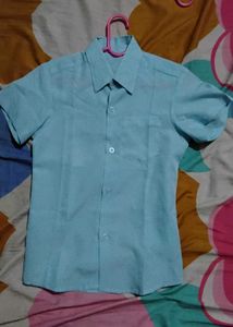 Blue Short Sleeve Shirt Fits Age 10/11