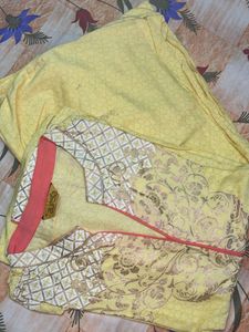 Yellow Embroidered Kurta Set