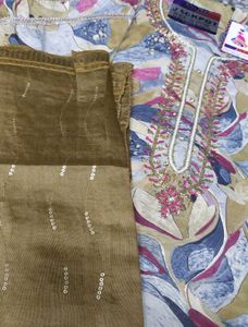 Embroidered Rayon Salwar Kameez Fabric