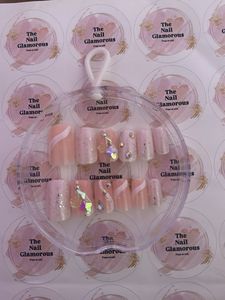 Pink Presson Nails