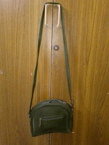 Vintage Olive Green and red crossbody bag