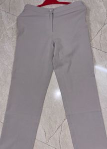 Beige Straight Leg Pants
