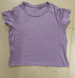 Casual crop Tops In Pair Of Neon And Lavender