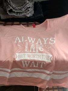 Peach Boxy T Shirt