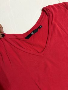 Red V-Neck T-Shirt