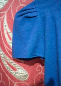 Blue Puff Sleeve Top