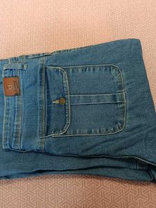 Blue Denim Cargo Pants