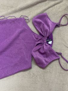 H&amp;M Women Purple Sleeveless Dress