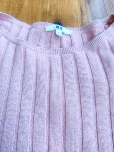 Winter Light Pink Sweater Top