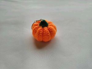 Crochet Pumpkin Keychain