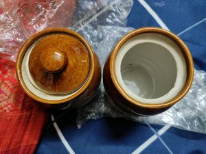Ceramic Jar Set Of 2 - 300ml