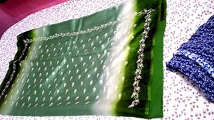 Green silk saree