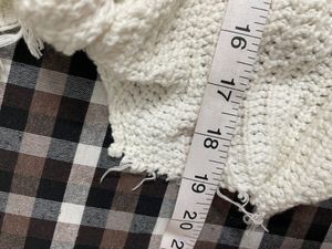 White openwork knit cardigan