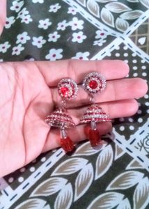 Blue &amp; Necklace &amp; Red Earing &amp; Ring 💍