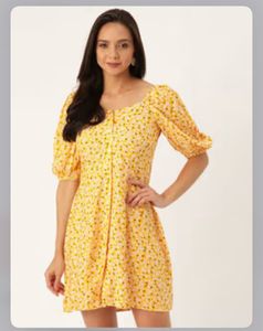 Floral Yellow Dress