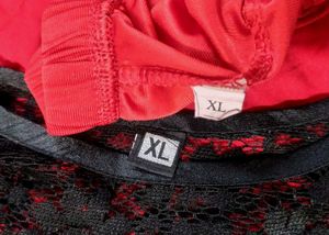 Red &amp; Black Kurti Set