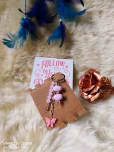 Pink Butterfly Key Chain 💗😍