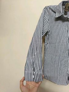 Grey And White Strip Shirt