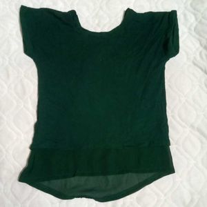 Green Tie-Front Top