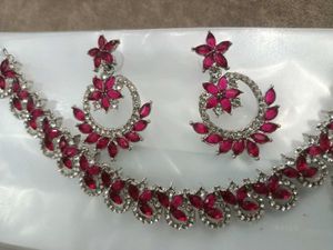 Elegant Ruby Necklace Set