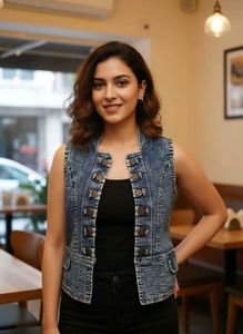 2 Denim combo offer Vest with Button